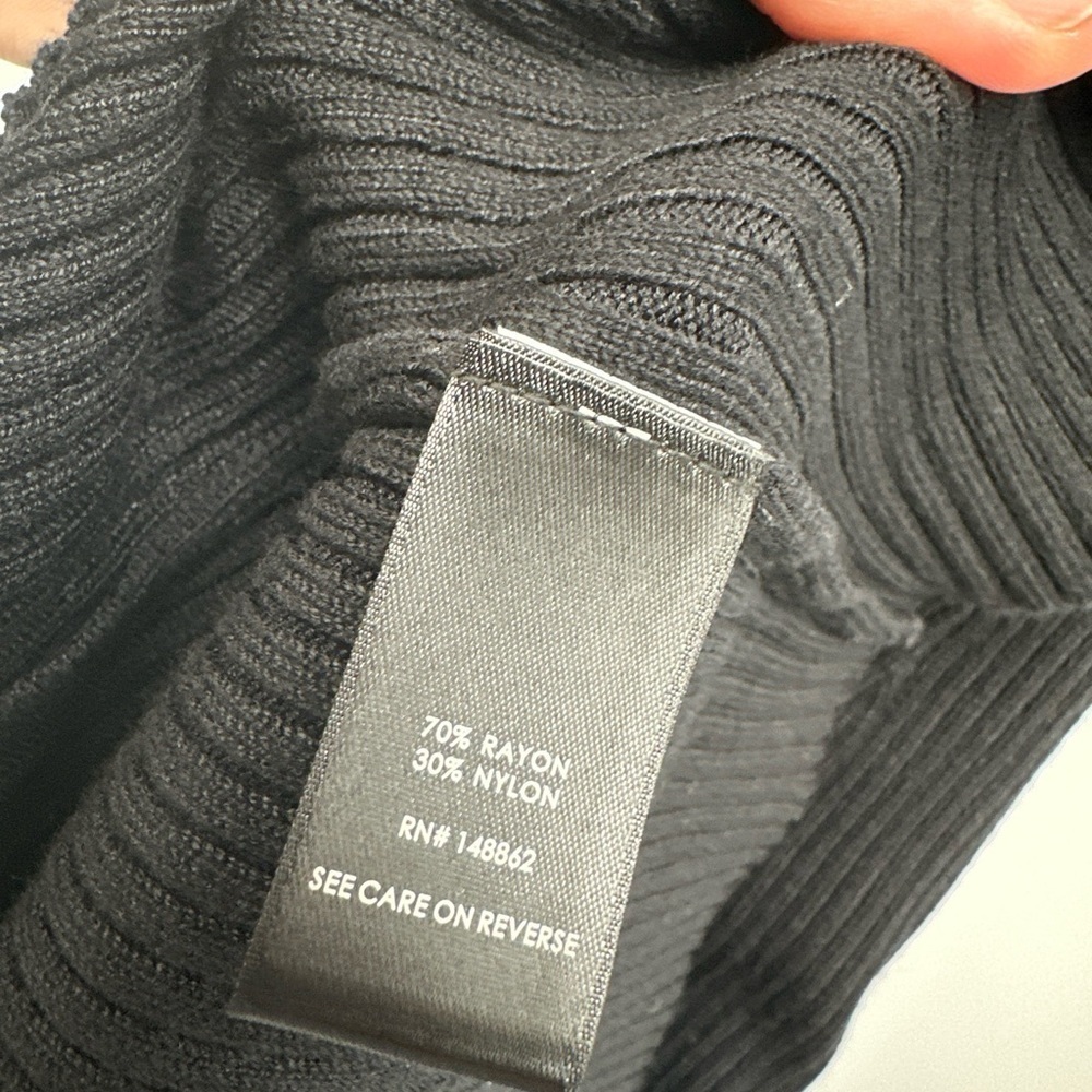 Torrid Solid Black Ribbed Knit Stretch Dress Size… - image 3